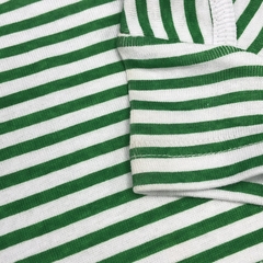 Segunda Selección - Body NUEVO Yamp Talle 6 meses algodón rayas verde blanco cebrita GO - Baby Back Sale SAS