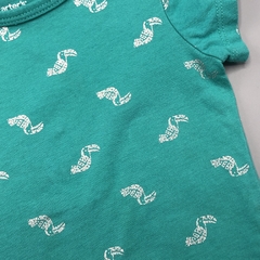 Segunda Selección - Remera Carters Talle 12 meses algodón verde pajaritos plateados - tienda online