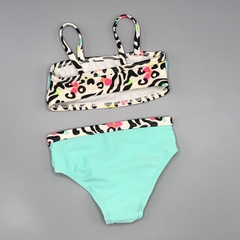 Bikini NUEVA OP Talle 3-6 meses verde fluo animal print blanco(2 piezas) en internet