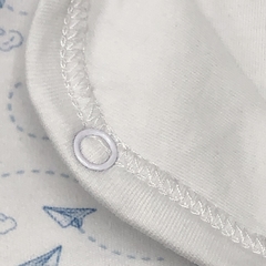 Segunda Selección -Saco Baby Cottons Talle 12 meses algodón blanco avioncitos celeste en internet