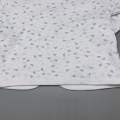 Imagen de Segunda Selección -Saco Baby Cottons Talle 12 meses algodón blanco avioncitos celeste