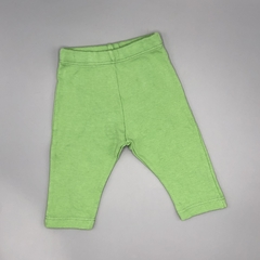 Segunda Selección - Legging Grisino Talle RN (0 meses) algodón verde (28 cm largo)