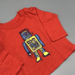 Remera Baby GAP Talle 3-6 meses algodón rojo estampa robot multicolor - comprar online