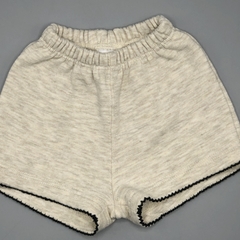 Short Broer Talle 1-3 meses algodón beige bordado borde negro - comprar online