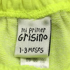 Segunda Selección - Jogging Grisino Talle 1-3 meses amarillo flúor - Largo 32cm - Baby Back Sale SAS