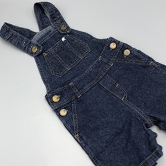 Jumper short Baby Cottons Talle 9 meses jean azul oscuro costuras marrón - comprar online