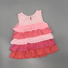 Vestido Joe Fresh Talle 3-6 meses algodón volados capas diferentes tonos rosa en internet
