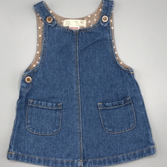 Segunda Selección - Jumper pollera Zara Talle 6-9 meses jean azul (interior marrón flores) - comprar online
