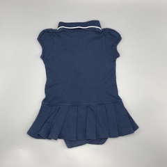 Segunda Selección - Vestido body Baby Cottons Talle 9 meses algodón azul oscuro falda tablas en internet