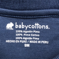 Segunda Selección - Vestido body Baby Cottons Talle 9 meses algodón azul oscuro falda tablas - Baby Back Sale SAS