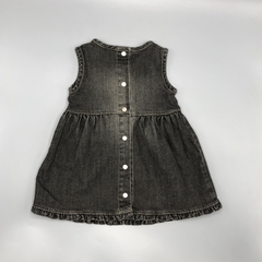 Vestido Broer Talle 6-12 jean gris oscuro volados (con bombachudo) - Baby Back Sale SAS