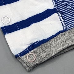 Segunda Selección - Enterito Gabriela de Bianchetti Talle RN (0 meses) algodón rayas azul blanco gris - tienda online