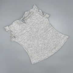Remera NUEVA Talle 1 (0-3 meses) algodón y lycra gris broche osito en internet