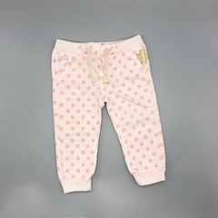 Segunda Selección - Pantalón Fisher Price Talle 6-9 meses gabardina rosa florcitas (39 cm largo)