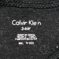 Body Calvin Klein Talle 3-6 meses algodón negro letras blancas - Baby Back Sale SAS