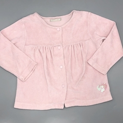 Segunda Selección - Saco Minimimo Talle XXL (18-24 meses) plush rosa bordado corazón lentejuelas - comprar online