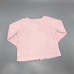 Segunda Selección - Saco Minimimo Talle XXL (18-24 meses) plush rosa bordado corazón lentejuelas en internet