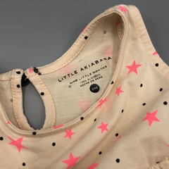 Segunda Selección - Vestido Little Akiabara Talle 9 meses algodón rosa claro estrellitas rosa fluor pompones - Baby Back Sale SAS