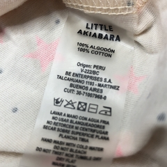 Segunda Selección - Vestido Little Akiabara Talle 9 meses algodón rosa claro estrellitas rosa fluor pompones - tienda online
