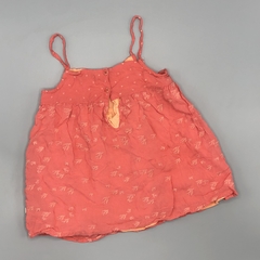 Segunda Selección - Vestido Wanama Talle 3-6 meses fibrana coral bordada en internet