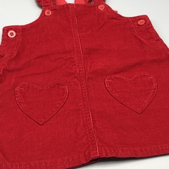 Segunda Selección - Vestido jumper Carters Talle 6 meses corderoy rojo corazones - tienda online
