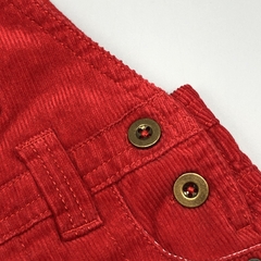Segunda Selección - Jumper pantalón John Lewis Talle 3-6 meses corderoy rojo tren bordado (interior algodón) - tienda online