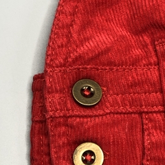 Segunda Selección - Jumper pantalón John Lewis Talle 3-6 meses corderoy rojo tren bordado (interior algodón)