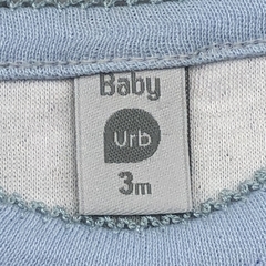 Body URB Talle 3 meses algodón blanco celeste - Baby Back Sale SAS