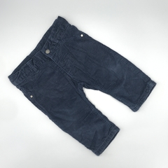 Segunda Selección - Pantalón Minimimo Talle M (6-9 meses) corderoy fino azul oscuro interior algodón