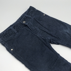 Segunda Selección - Pantalón Minimimo Talle M (6-9 meses) corderoy fino azul oscuro interior algodón - comprar online