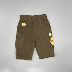 Segunda Selección - Pantalón Disney Talle 1 mes gabardina Winnie Pooh (interior algodón celeste - 29 cm largo)