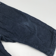 Segunda Selección - Pantalón Minimimo Talle M (6-9 meses) corderoy fino azul oscuro interior algodón - tienda online