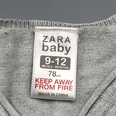 Segunda Selección - Saco Zara Talle 9-12 meses hilo gris tipo torera - Baby Back Sale SAS