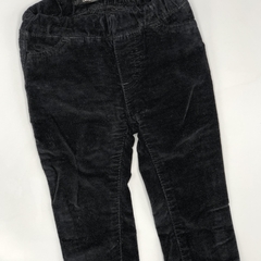 Pantalón Little Akiabara Talle 9 meses negro - gamuzada - Largo 38cm - comprar online