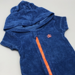 Enterito Paula Cahen D Anvers Talle 6 meses toalla azul cierre naranja - comprar online