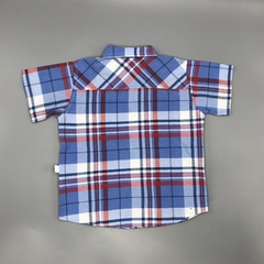 Camisa Cheeky Talle XL (12-18 meses) batsta cuadrillé azul rojo celeste en internet