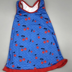 Vestido Pioppa Talle M lycra azul cerecitas lunares (23 cm ancho - 50 cm largo) - comprar online