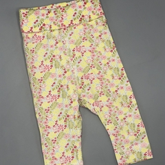 Legging NUEVO HyM Talle 1-2 meses florcitas amarillas rosas - Largo 32cm - comprar online