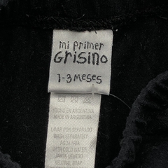 Legging Grisino Talle 1-3 meses negro liso - Largo 33cm - Baby Back Sale SAS