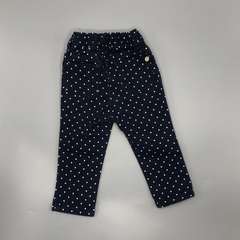Pantalón Little Akiabara Talle 9 meses azul - lunares blancos - Largo 38cm en internet