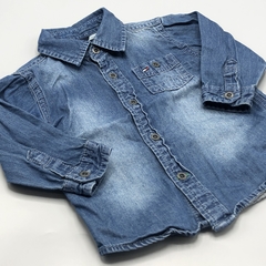 Camisa Tommy Hilfiger Talle 12 meses jean azul bolsillo - comprar online