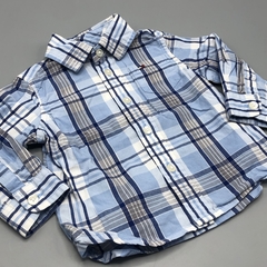 Camisa Tommy Hilfiger Talle 3-6 meses cuadrillé azul celeste blanco - comprar online