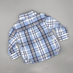 Camisa Tommy Hilfiger Talle 3-6 meses cuadrillé azul celeste blanco en internet