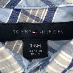 Camisa Tommy Hilfiger Talle 3-6 meses cuadrillé azul celeste blanco - Baby Back Sale SAS