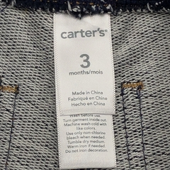 Jogging Carters Talle 3 meses algodón simil jean azul oscuro (sin frisa -30 cm largo) - Baby Back Sale SAS
