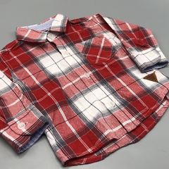 Camisa Minimimo Talle L (9-12 meses) cuadrillé rojo blanco gris - comprar online