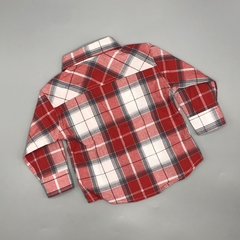 Camisa Minimimo Talle L (9-12 meses) cuadrillé rojo blanco gris en internet
