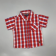 Camisa Minimimo Talle M (6-9 meses) cuadrillé rojo blanco