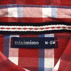 Camisa Minimimo Talle M (6-9 meses) cuadrillé rojo blanco - Baby Back Sale SAS
