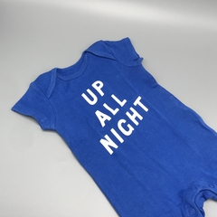 Segunda Selección - Enterito Carters Talle 3 meses azul estampa UP ALL NIGHT - comprar online